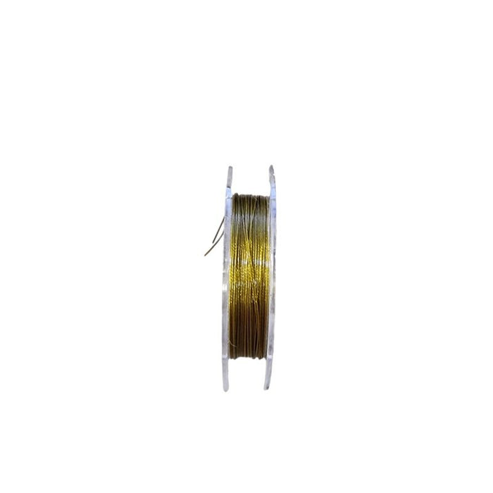 Edelstahldraht Nylon ummantelt senfgold 0,3mm 10m