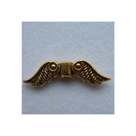 XL Engelsflügel metall goldfarben 24x8mm 100 Stück