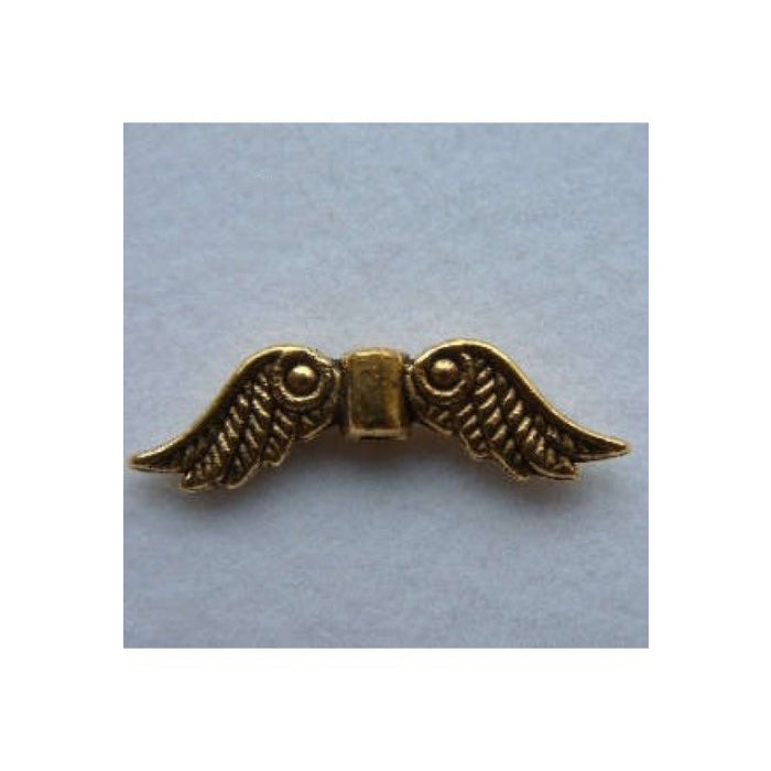 XL Engelsflügel metall goldfarben 24x8mm 100 Stück