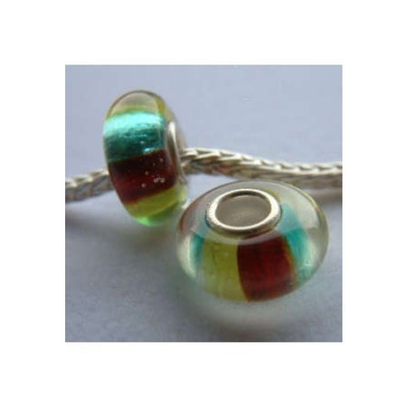 Easy style Perle 925 Streifen bunt 1 Stück