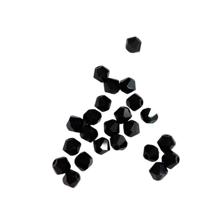 Bicone schliff Perlen schwarz 4mm 24 Stück