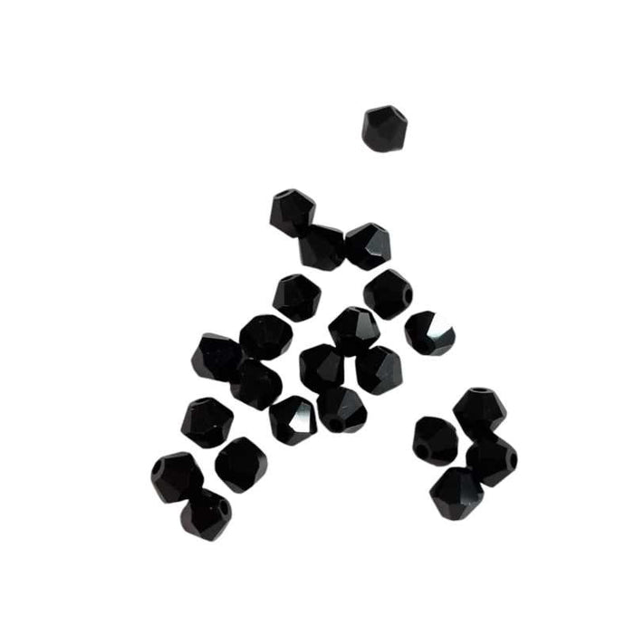 Bicone schliff Perlen schwarz 4mm 24 Stück