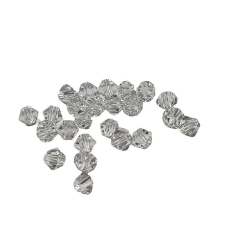 Bicone schliff Perlen klar 4mm 24 Stück