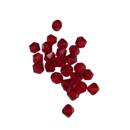 Bicone schliff Perlen dunkel rot 4mm 24 Stück