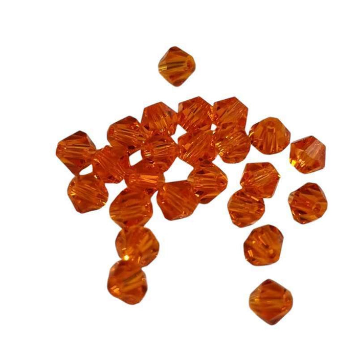 Bicone schliff Perlen orange 4mm 24 Stück