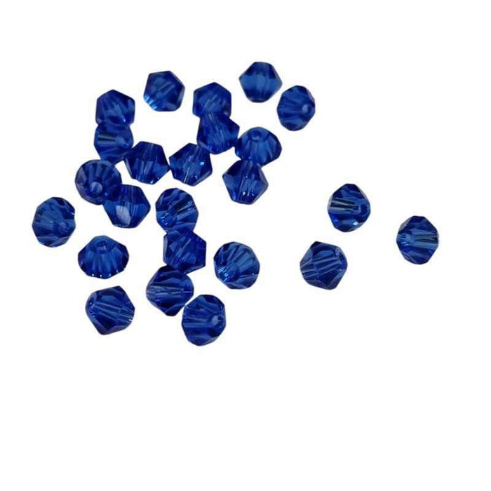 Bicone schliff Perlen blau 4mm 24 Stück