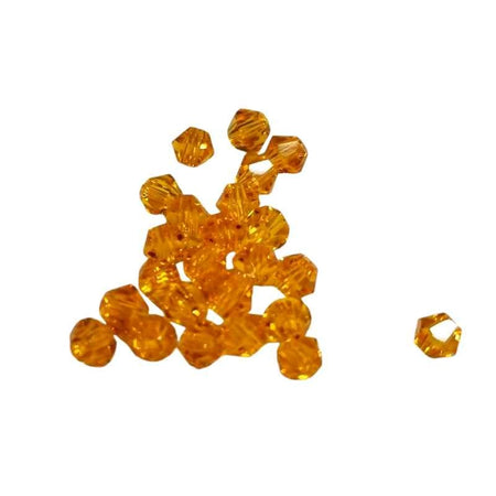 Bicone schliff Perlen hellorange 4mm 24 Stück