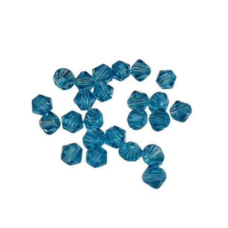 Bicone schliff Perlen Aqua 4mm 24 Stück