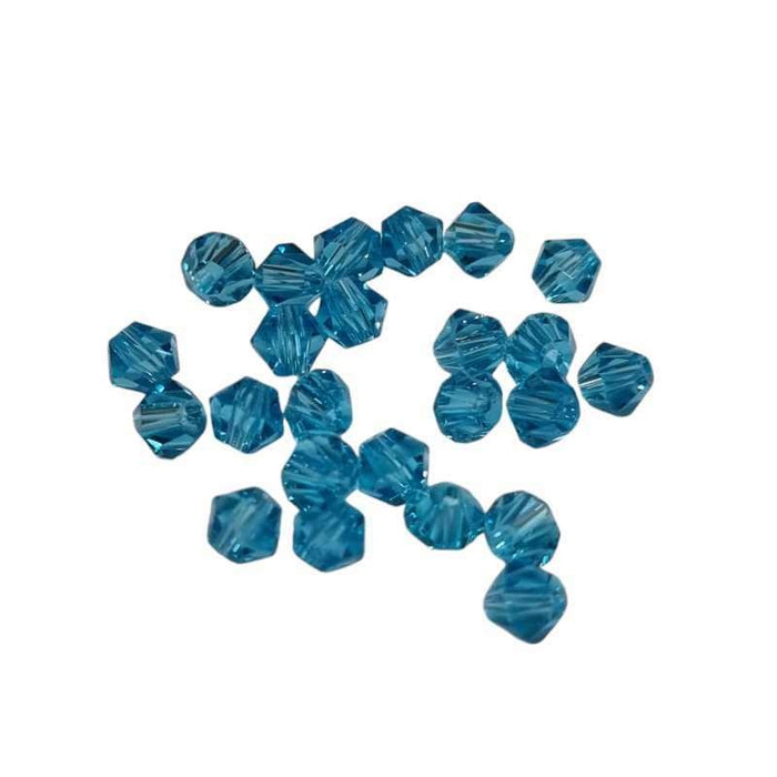 Bicone schliff Perlen Aqua 4mm 24 Stück