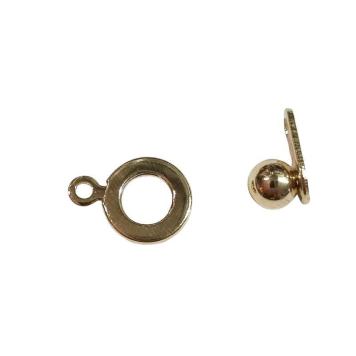 Knopfschliesse Edelstahl 15x9x5mm golden 1 Stück