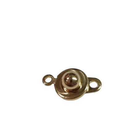Knopfschliesse Edelstahl 15x9x5mm golden 1 Stück – Bild 2