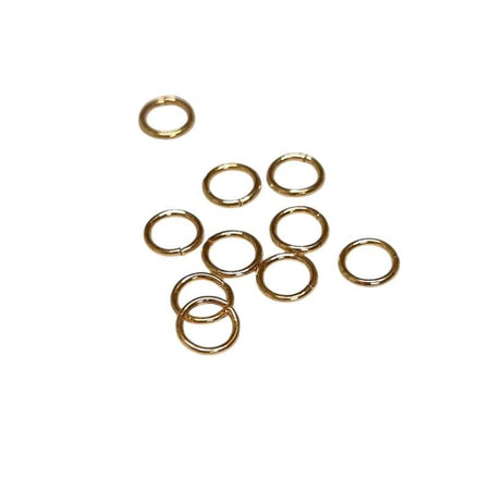 Ringli offen Edelstahl golden 5x0.7mm 10 Stück