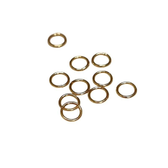 Ringli offen Edelstahl golden 5x0.7mm 10 Stück