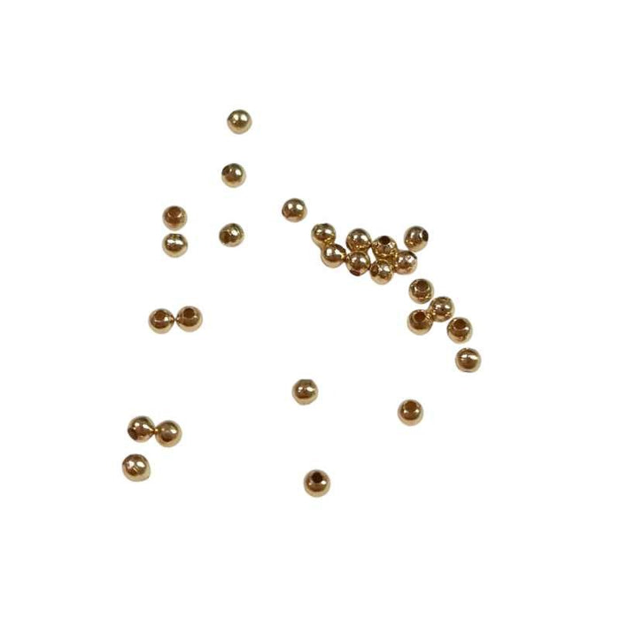 Metallperlen Edelstahl vergoldet 2mm 50Stk.