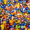 Glasperlen Mix bunt matt 100gr