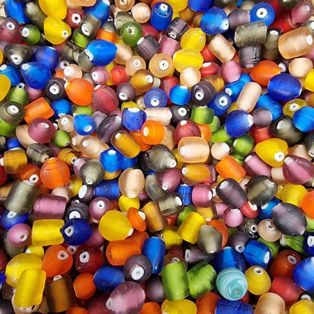 Glasperlen Mix bunt matt 100gr