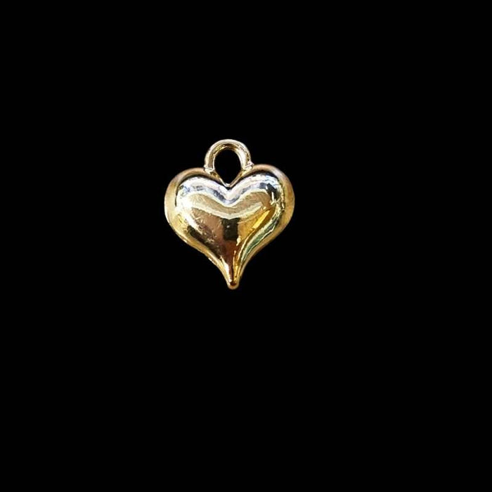 Anhänger Herz 3D 13x11mm Goldfarben 1 Stück