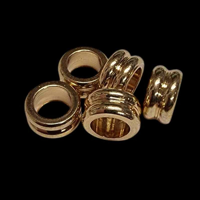 Edelstahlperle Giny vergoldet 8x4mm 5 Stück
