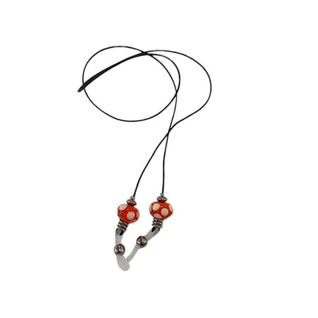 Brillenkette mit Handmade Glasperlen orange 1 Stück