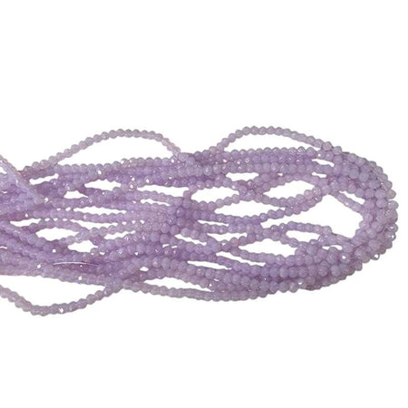 Glas rund Facettiert lila 3mm 1 Strang