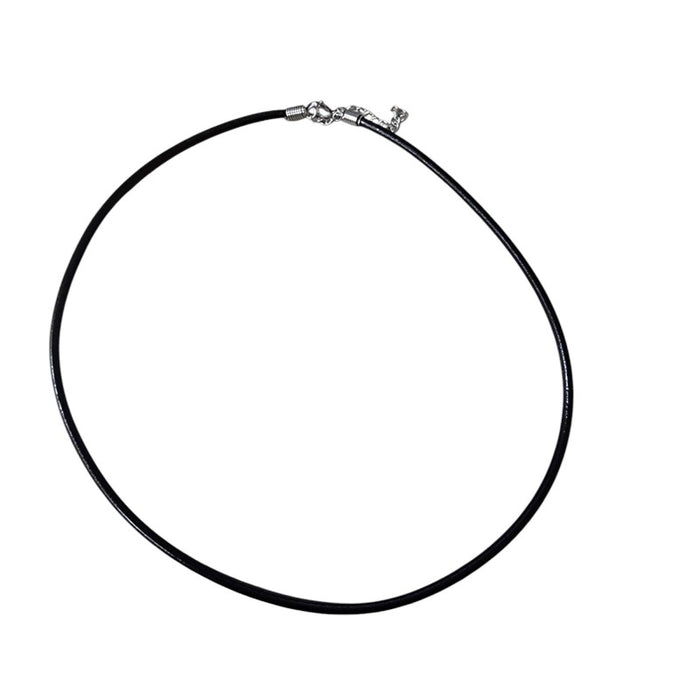 Lederkette + Edelstahl Verschluss Karabiner 45-51cm 1 Stück