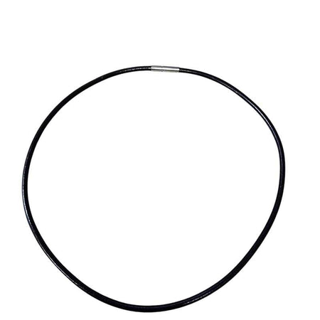 Lederkette + Edelstahl Druckdrehverschluss 3mm 46cm 1 Stück