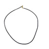 Leder-Kette  Edelstahl Verschluss golden 2mm 46.5cm 1 Stk