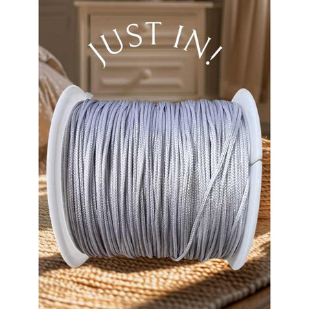 Knüpfband Nylon 0.8mm grau ca. 38m