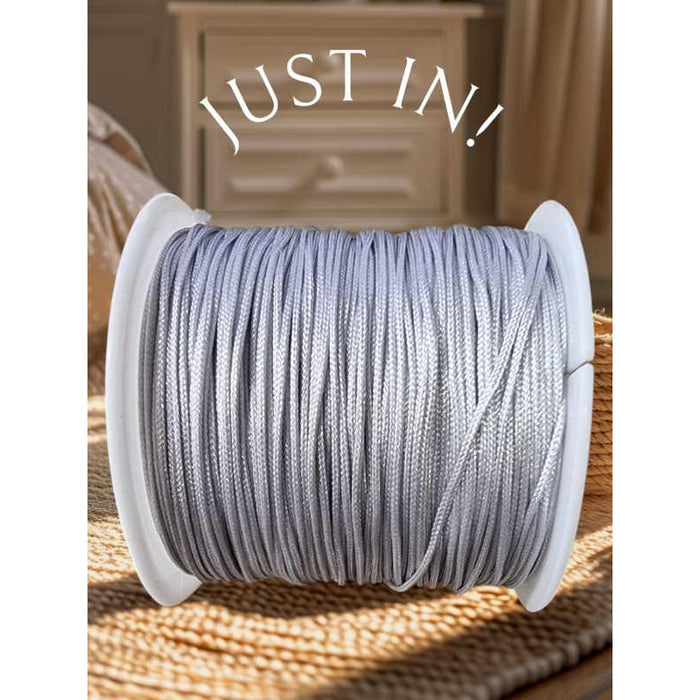 Knüpfband Nylon 0.8mm grau ca. 38m