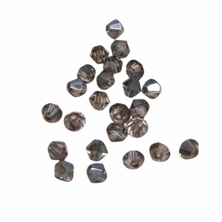 Bicone schliff Perlen hellgrau 4mm 24 Stück