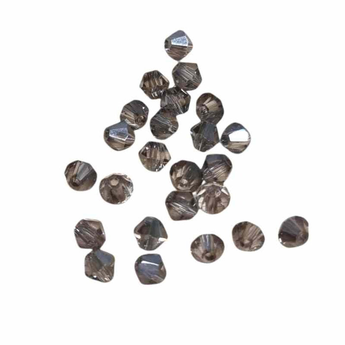 Bicone schliff Perlen hellgrau 4mm 24 Stück