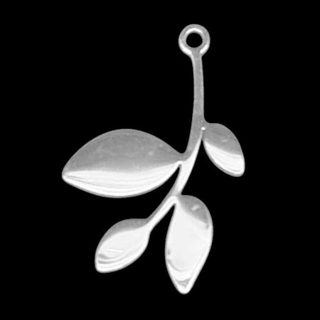 Anhänger Zweig Edelstahl 25x15x1.2mm 1 Stück