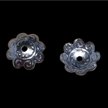 Perlenkappe Mandala Edelstahl 10mm  10 Stk.