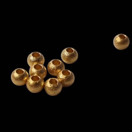 Metallperlen Edelstahl Stardust goldf. 4x3mm 10Stk