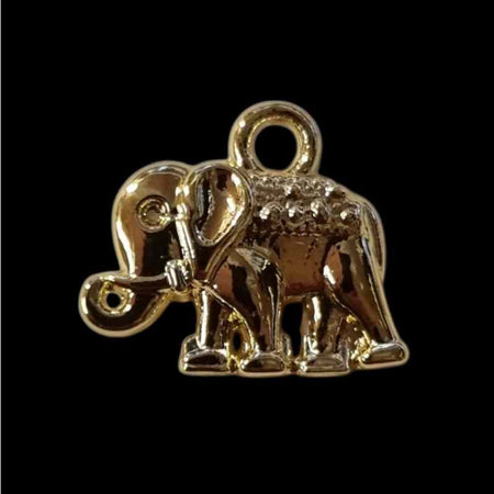 Anhänger Elefäntli goldfarben 12x14.5x3mm 1 Stück