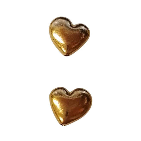 Herzli vergoldet Edelstahlperle 9x10x4.5mm 1 Stück