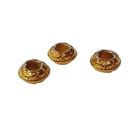 Edelstahlperle vergoldet Rondelle Elsa 7.5x7.5x3mm 1 Stück