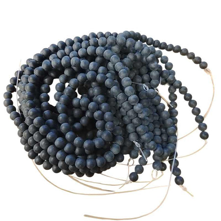 Achat schwarz 6mm L1mm matt  38cm ca 1 Strang