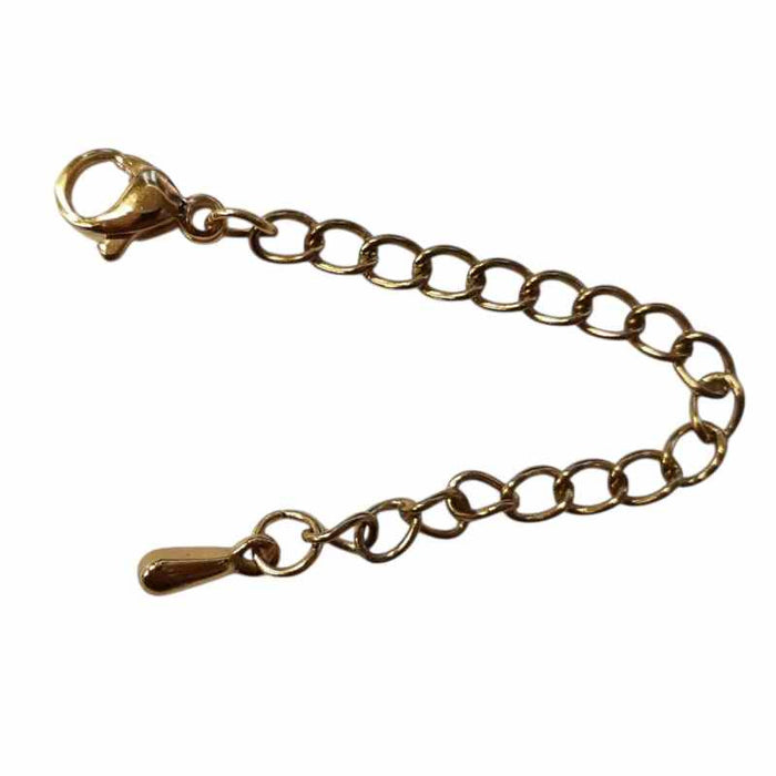 Karabiner aus Edelstahl mit Verlängerungsk. goldf. 1 Stück