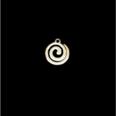 Anhänger Edelstahl vergoldet Spirale 9.5x10.6x0.8mm