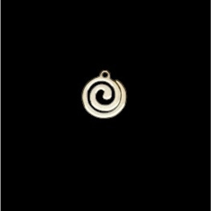 Anhänger Edelstahl vergoldet Spirale 9.5x10.6x0.8mm