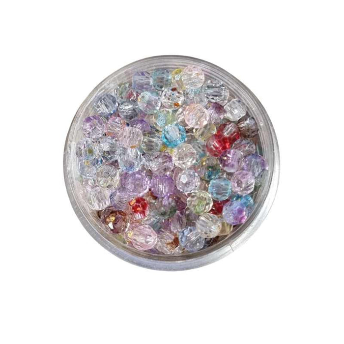 Rocailles facettiert Color mix 4mm ca. 17gr.