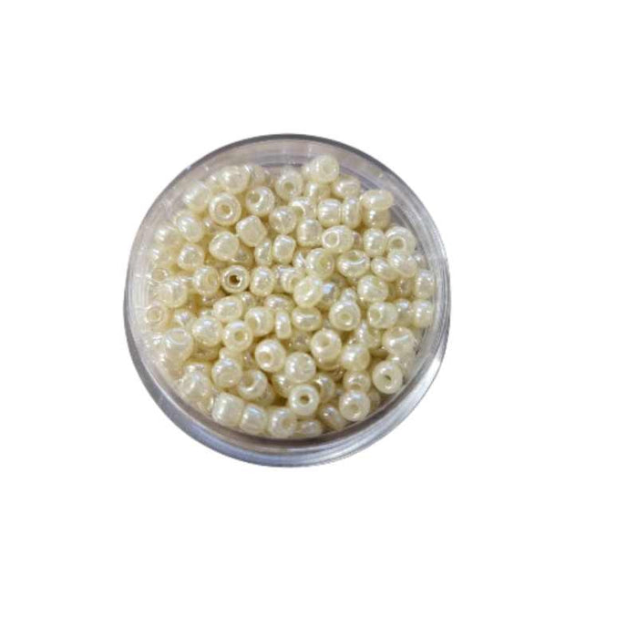 Rocailles Perlen  Elfenbein, ca. 3 mm | 18 g