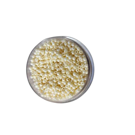 Rocailles Perlen  Elfenbein, ca. 2 mm | 18 g