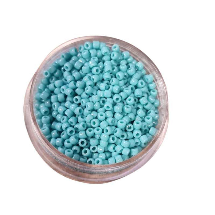 Rocailles Perlen  türkis grünlich ca. 2 mm | 18 g