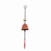 Windspiel Glocke Rosa mit grünem Vogel aus Glas Handmade 1 Stk