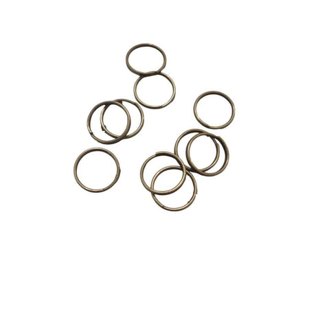 Spaltring Bronze /Altgoldfarben 10mm 100 Stück
