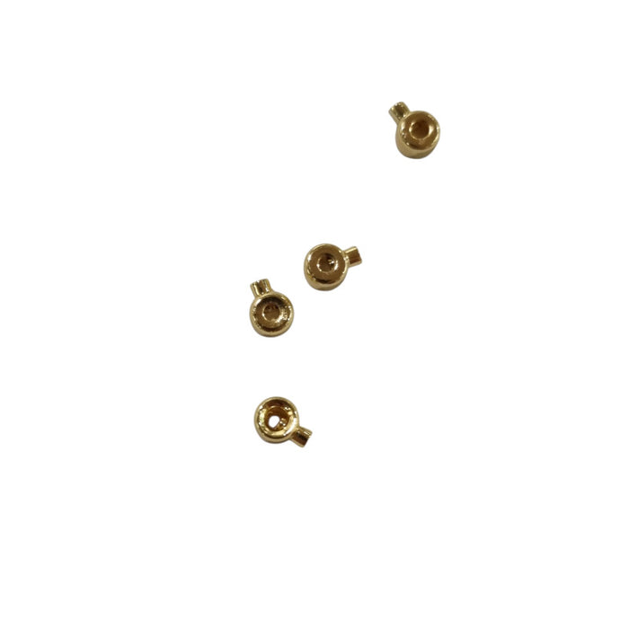 Quetschperlen mit Klemmstift – goldfarben 10 Stück