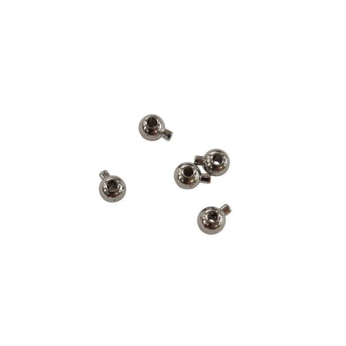 Quetschperlen rund 5mm mit Klemmstift – silberf 10 Stück