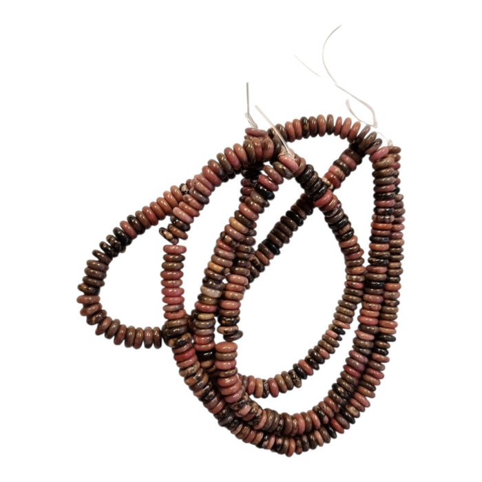 Rhodonit Rondellen 6–6,5 × 2–2,5 mm –1 Strang